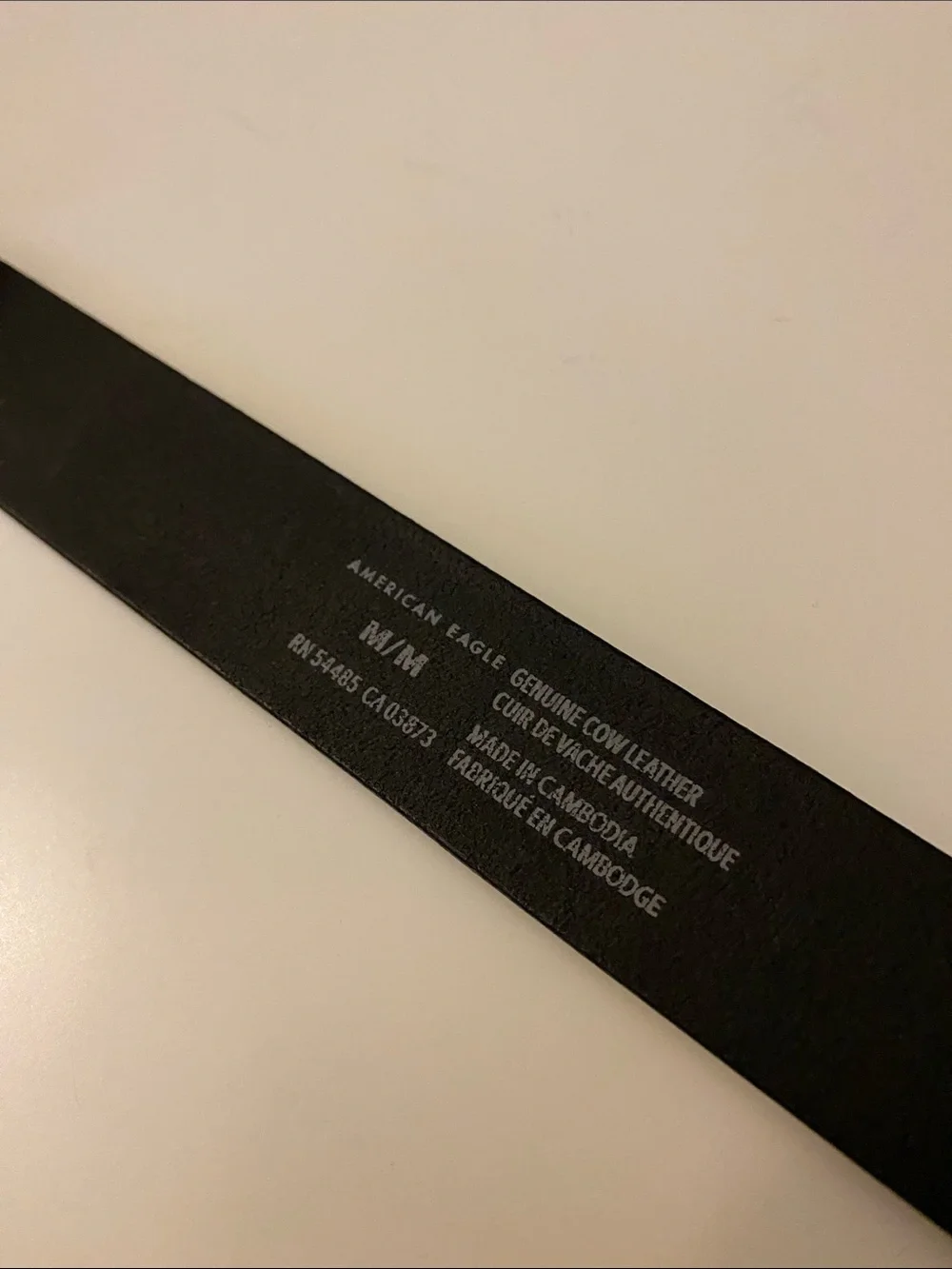 American Eagle Men’s Black Leather Belt MEDIUM